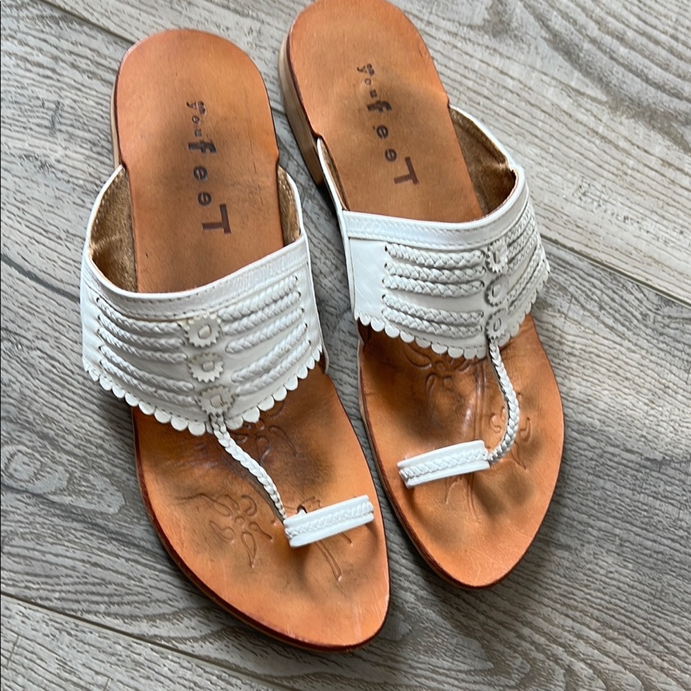 White Women's Sandals - Picture 2 of 3